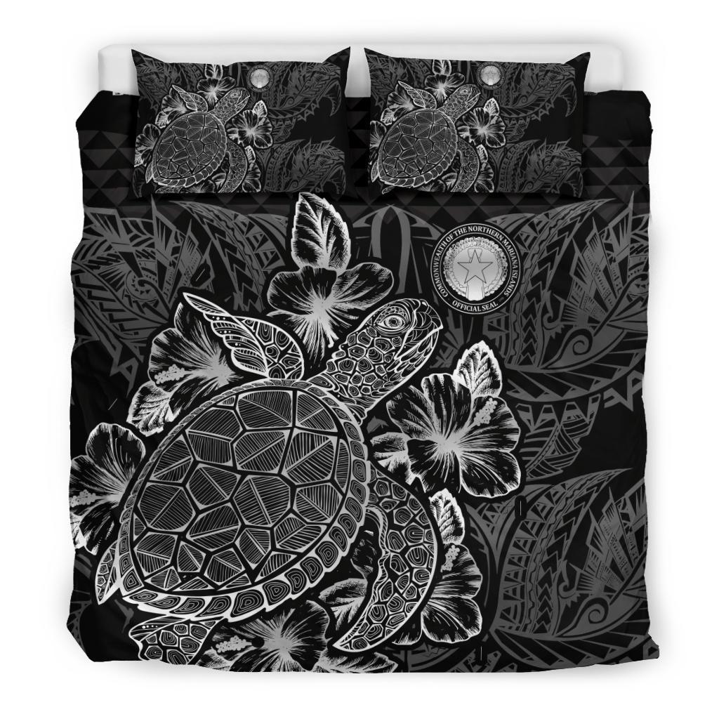 Polynesian Bedding Set - Northern Mariana Islands Duvet Cover Set Black Color Black - Polynesian Pride