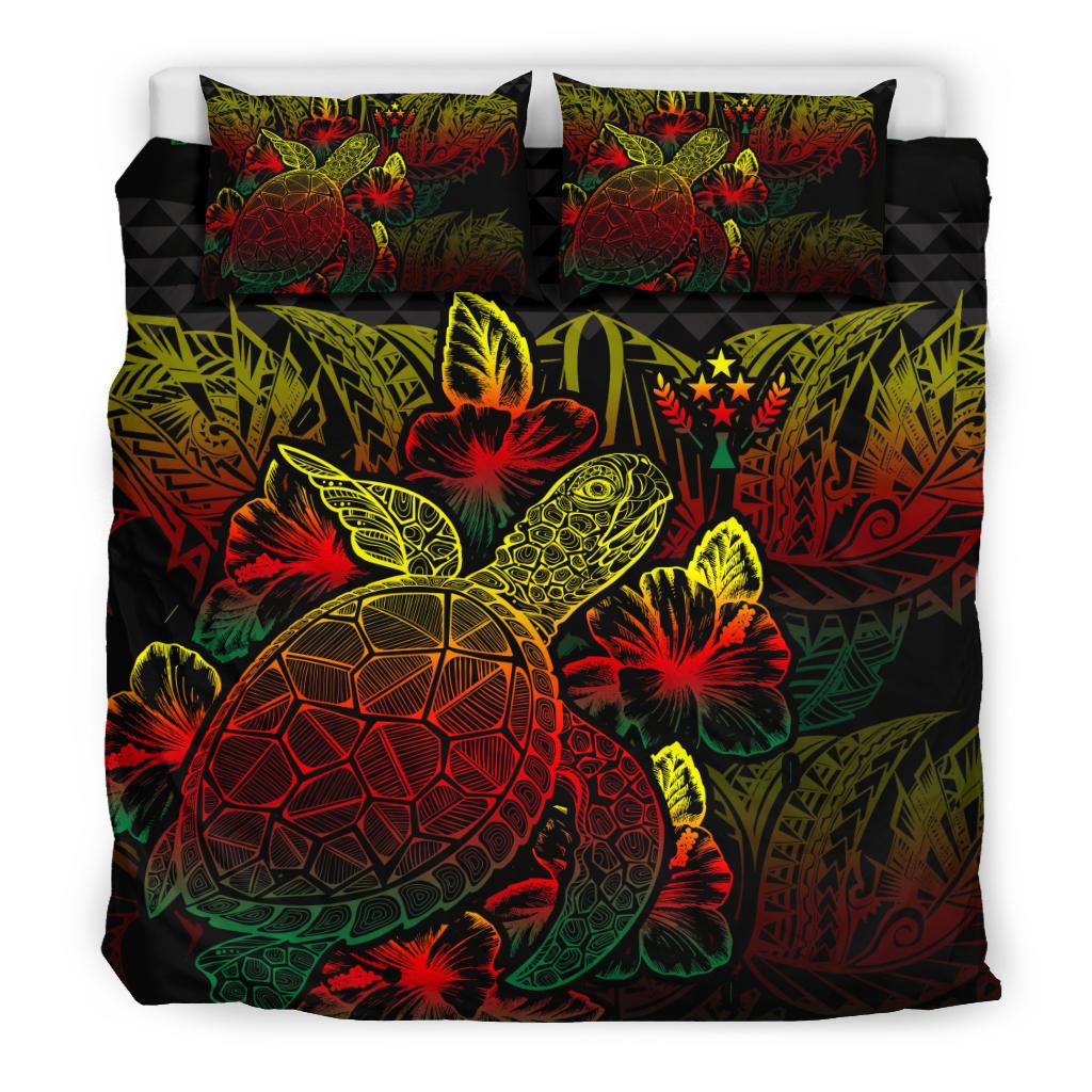 Polynesian Bedding Set - Kosrae Duvet Cover Set Reggae Color Reggae - Polynesian Pride