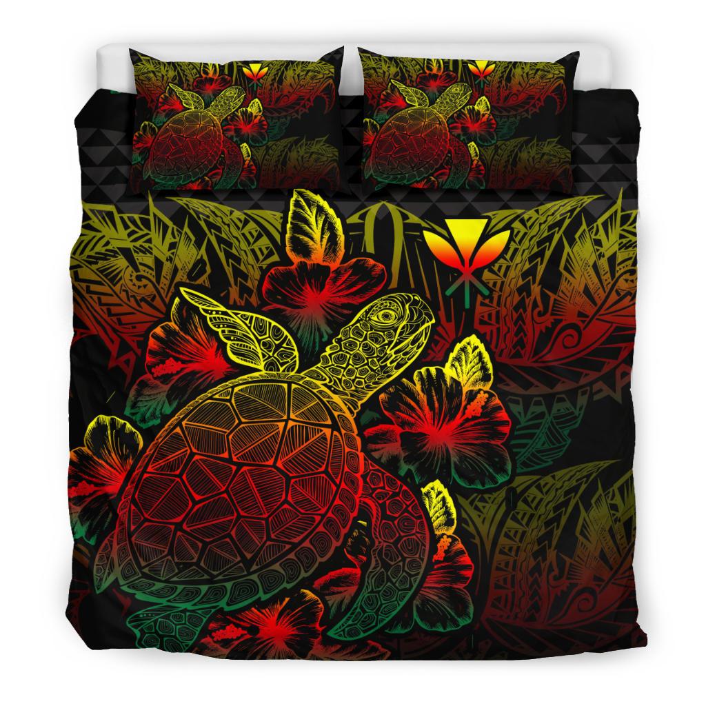 Polynesian Bedding Set - Hawaii Duvet Cover Set Reggae Color Reggae - Polynesian Pride