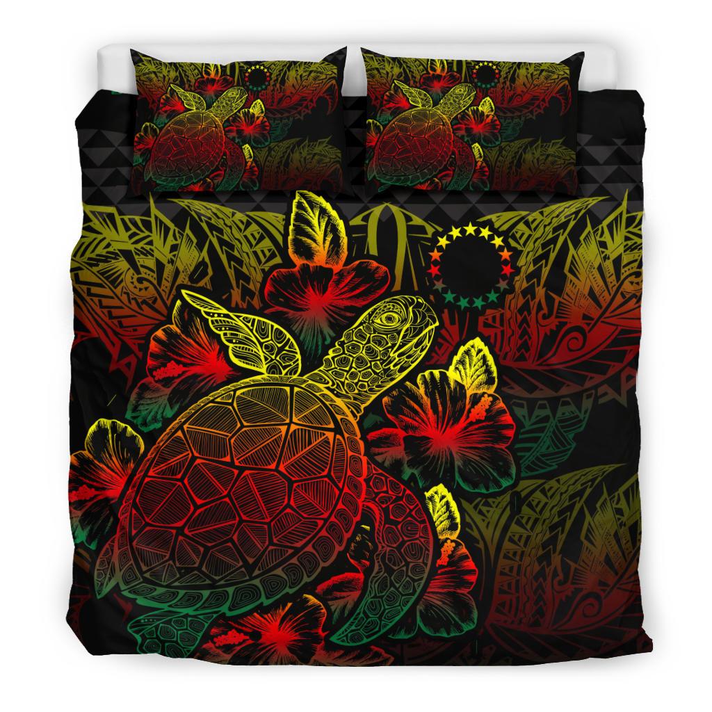 Polynesian Bedding Set - Cook Islands Duvet Cover Set Reggae Color Reggae - Polynesian Pride