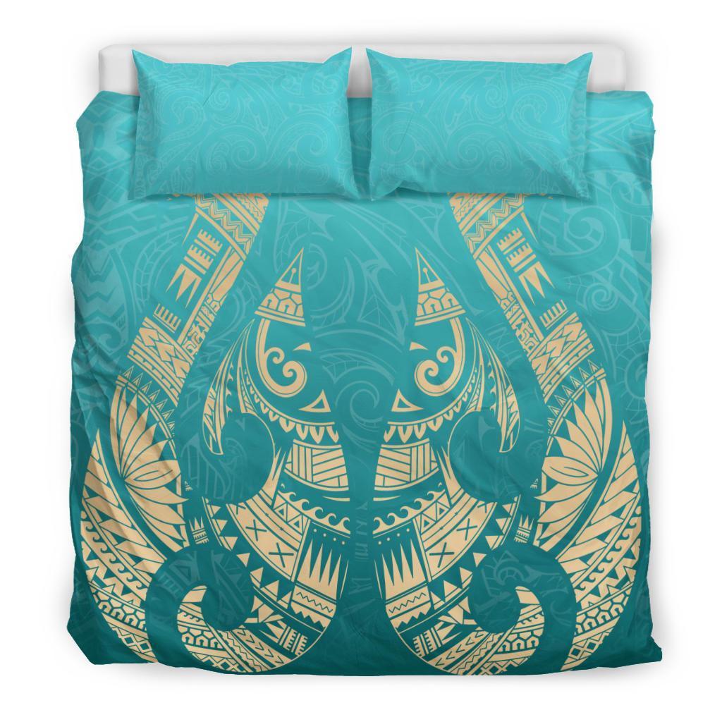 New Zealand Maori Hei Matau Tattoo Bedding Set - Polynesian Pride