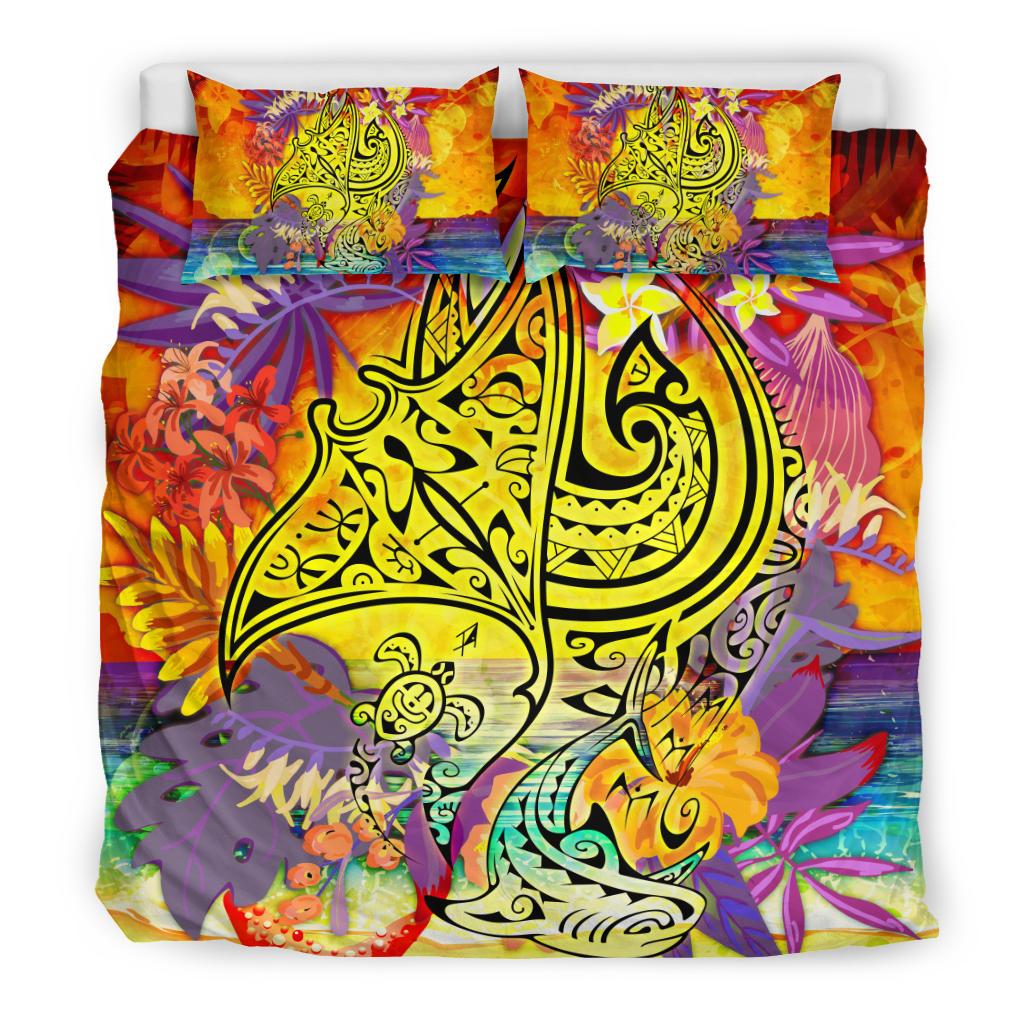 Polynesian Bedding Set - Turtle Shark Manta Duvet Cover Sets - Polynesian Pride