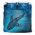 Hawaii Map Kanaka Galaxy Shark Bedding Set - Polynesian Pride