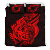 Polynesian Bedding Set - Cook islands Duvet Cover Set Father And Son Red - Polynesian Pride