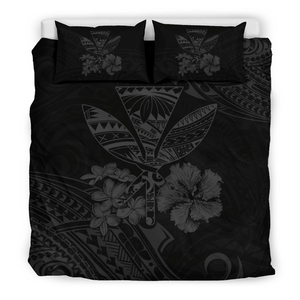 Hawaiian Bedding Set - Kanaka Maoli Polynesian Gray - Polynesian Pride