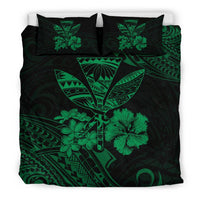 Hawaiian Bedding Set - Kanaka Maoli Polynesian Green - Polynesian Pride