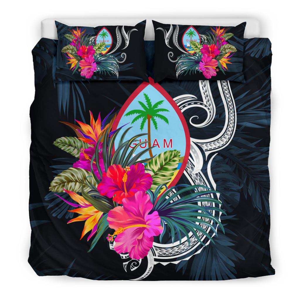 Polynesian Bedding Set - Guam Duvet Cover Set Tropical Flowers - Polynesian Pride