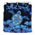 Hawaii Map Turtle Plumeria Blue Bedding Set AH - Polynesian Pride