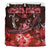 Hawaii Polynesian Turtle Waves Hibiscus Bedding Set - Erik Style - AH - Red - Polynesian Pride