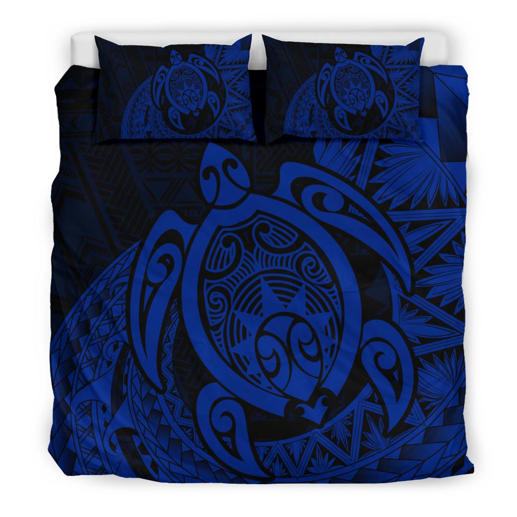 Hawaii Bedding Set - Hawaii Polynesian Turtle Bedding Set - Daria Style Blue - Polynesian Pride