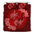 Hawaii Yin Yang Turtle Shark Hibiscus Plumeria Bedding Set - Red - Polynesian Pride