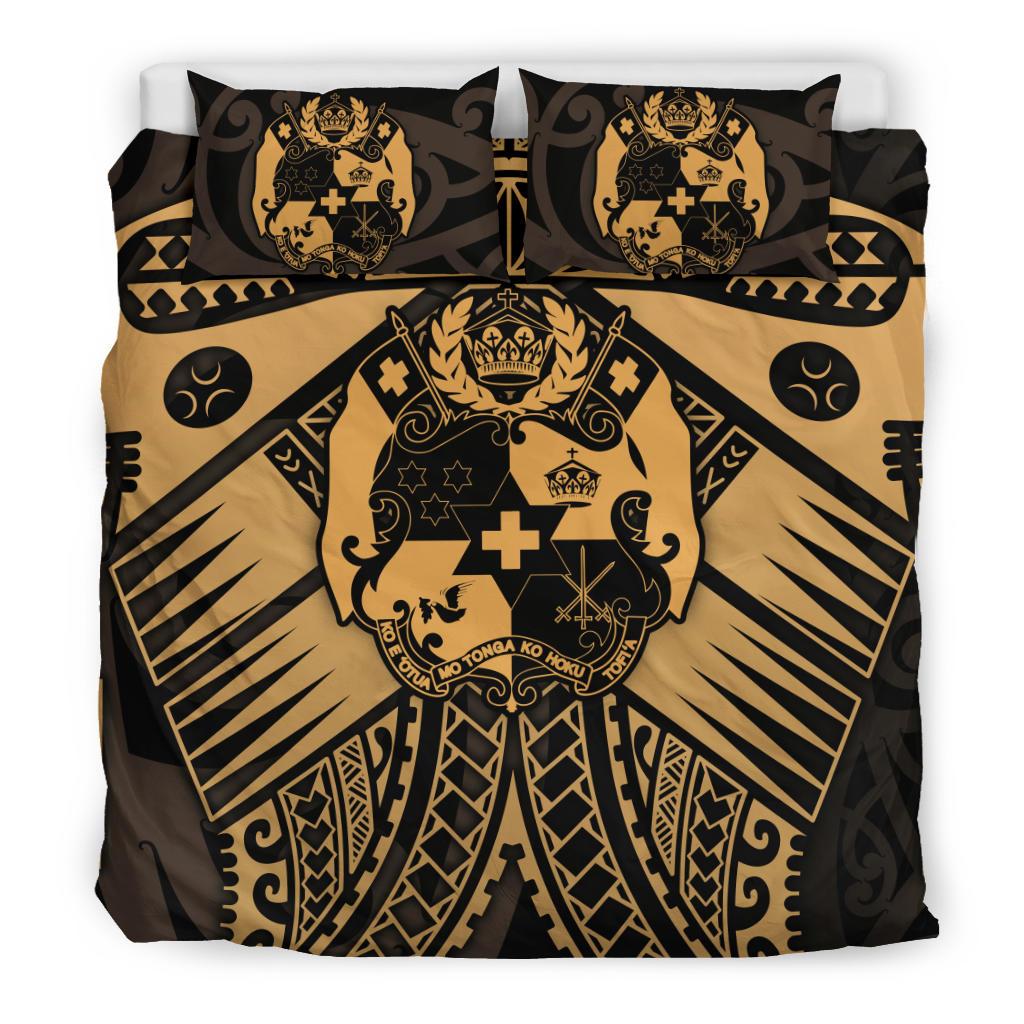 Tonga Polynesian Bedding Set - Tonga Gold Seal Polynesian Tattoo - Polynesian Pride