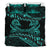 New Zealand Bedding Set Turquoise Manaia Maori - Silver Fern Duvet Cover - Polynesian Pride