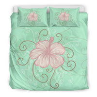 Hawaii Bedding Set - Hawaii Hibiscus Pastel Bedding Set - Polynesian Pride