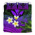 Kanaka Maoli (Hawaiian) Bedding Set, Polynesian Plumeria Banana Leaves Purple - Polynesian Pride