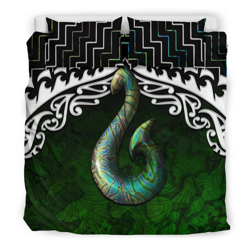 New Zealand Maori Hei Matau Poutama Bedding Set - Polynesian Pride