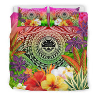 FSM Polynesian Bedding Set - Manta Ray Tropical Flowers - Polynesian Pride