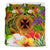 Wallis and Futuna Polynesian Bedding Set - Manta Ray Tropical Flowers (Reggae) - Polynesian Pride