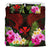 Polynesian Bedding Set - Hawaii Duvet Cover Red Kanaka Maoli Hibiscus Plumeria Coconut - Polynesian Pride