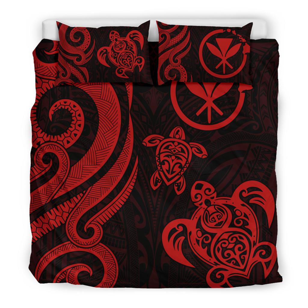 Polynesian Hawaii Bedding Set - Red Tentacle Turtle - Polynesian Pride