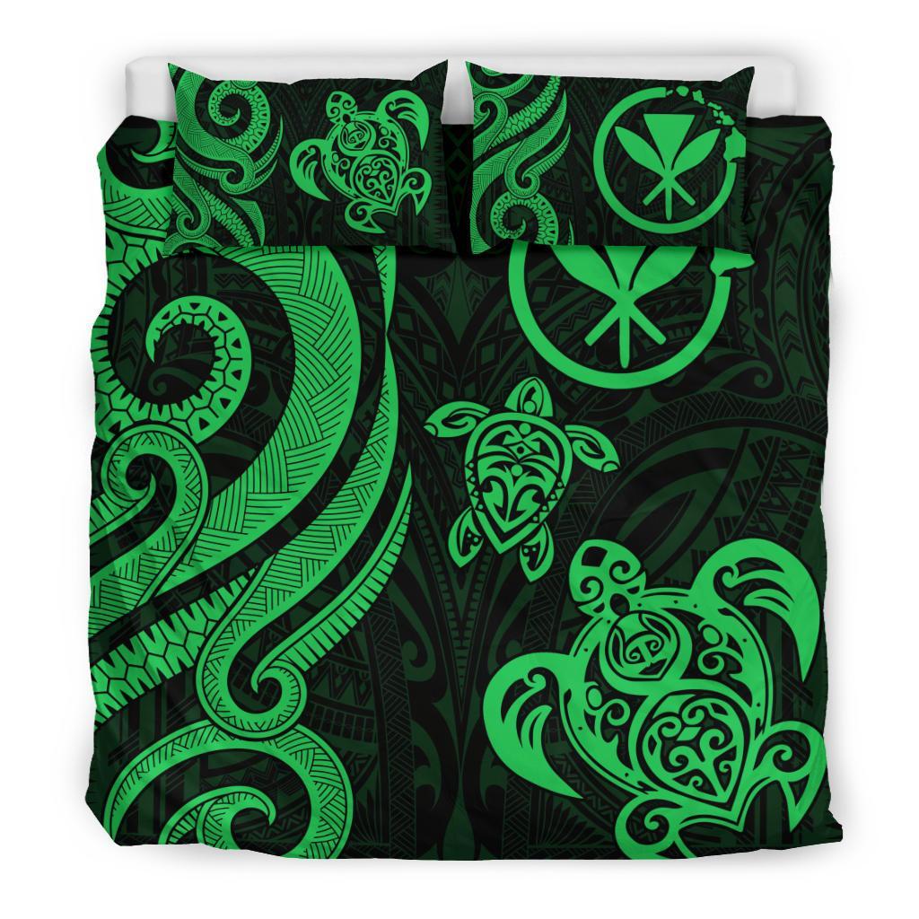 Polynesian Hawaii Bedding Set - Green Tentacle Turtle - Polynesian Pride
