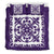 Hawaiian Bedding Set Royal Pattern - Purple And White - Polynesian Pride