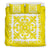 Hawaiian Bedding Set Royal Pattern - Yellow And White - Polynesian Pride