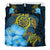 Hawaii Bedding Set - Turtle Hibiscus Pattern Hawaiian Bedding Set - Blue - Polynesian Pride