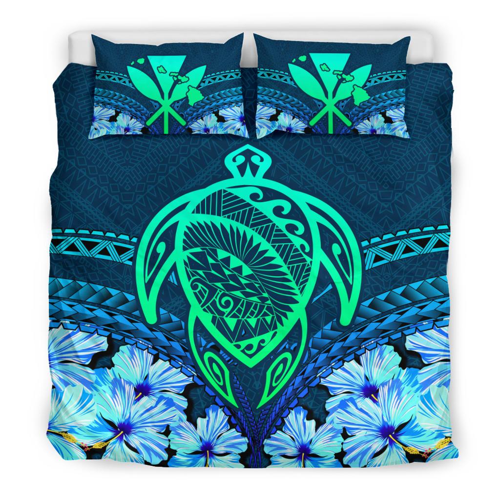 Hawaii Bedding Set - Hawaii Turtle Hibiscus Bedding Set - Choco Style - Polynesian Pride
