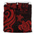 Fiji Polynesian Bedding Set - Red Tentacle Turtle Crest - Polynesian Pride