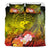 Samoa Bedding Set - Humpback Whale with Tropical Flowers (Yellow) - Polynesian Pride