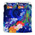 Custom Personalised Chuuk Bedding Set - Humpback Whale with Tropical Flowers (Blue) - Polynesian Pride