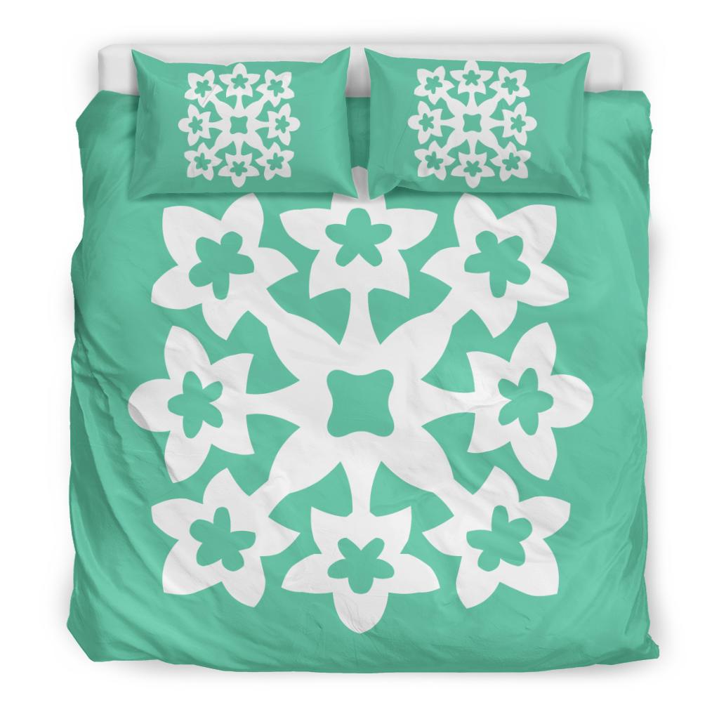 Hawaiian Bedding Set Royal Pattern - Seafoarm - A1 Style - Polynesian Pride