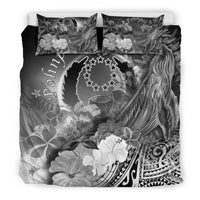 Pohnpei Bedding Set - Humpback Whale with Tropical Flowers (White) - Polynesian Pride