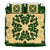 Hawaii Bedding Set - Hawaiian Quilt Plumeria Medallion Green Bedding Set - AH - Polynesian Pride