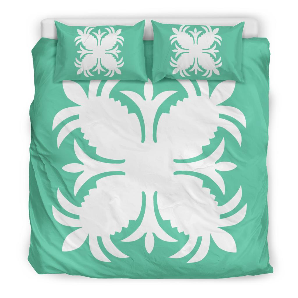 Hawaiian Bedding Set Royal Pattern - Seafoarm - A2 Style - Polynesian Pride
