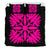 Hawaiian Bedding Set Royal Pattern - Black And Pink - A3 Style - Polynesian Pride