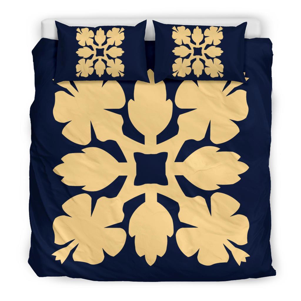 Hawaiian Bedding Set Royal Pattern - Indigo - C1 Style - Polynesian Pride