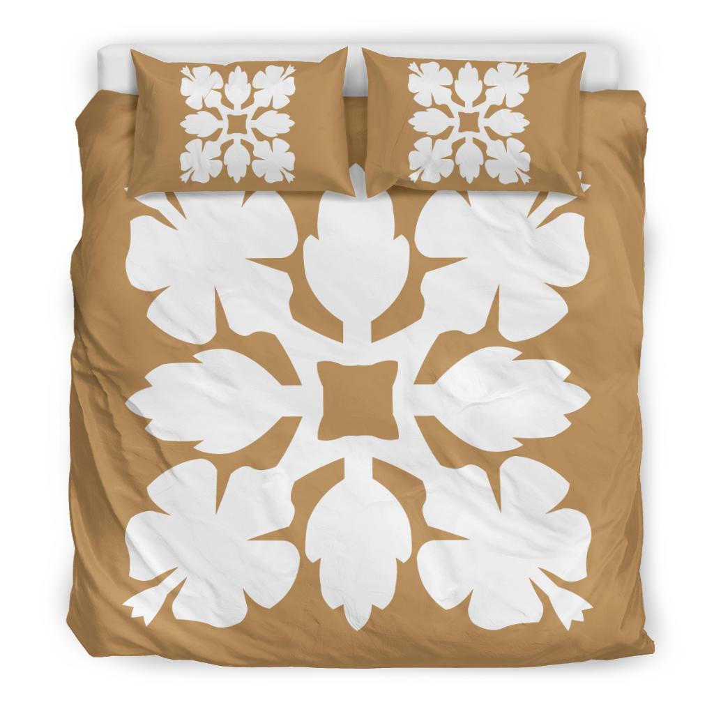 Hawaiian Bedding Set Royal Pattern - Gold - C1 Style - Polynesian Pride