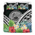 American Samoa Bedding Set - American Samoa Coat of Arms & Polynesian Tropical Flowers White - Polynesian Pride