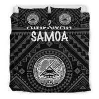 American Samoa Bedding Set - Seal In Polynesian Tattoo Style ( Black) - Polynesian Pride