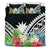 Nauru Bedding Set - Nauru Coat of Arms & Polynesian Tropical Flowers White - Polynesian Pride