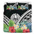 Tahiti Bedding Set - Tahiti Coat of Arms & Polynesian Tropical Flowers White - Polynesian Pride