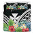 Wallis and Futuna Bedding Set - Wallis and Futuna Coat of Arms & Polynesian Tropical Flowers White - Polynesian Pride