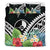 Yap Bedding Set - Yap Coat of Arms & Polynesian Tropical Flowers White - Polynesian Pride