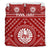 Tahiti Personalised Bedding Set - Tahiti Seal In Polynesian Tattoo Style (Red) - Polynesian Pride