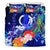 Vanuatu Bedding Set - Humpback Whale with Tropical Flowers (Blue) - Polynesian Pride