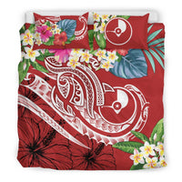 YAP Polynesian Bedding Set - Summer Plumeria (Red) - Polynesian Pride