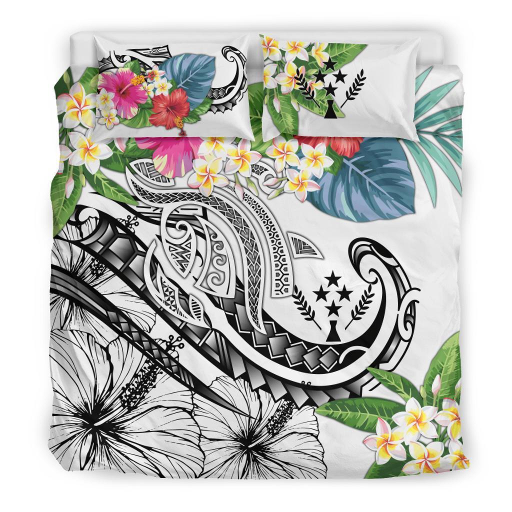 Kosrae Polynesian Bedding Set - Summer Plumeria (White) - Polynesian Pride