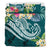 Kosrae Polynesian Bedding set - Summer Plumeria (Turquoise) - Polynesian Pride